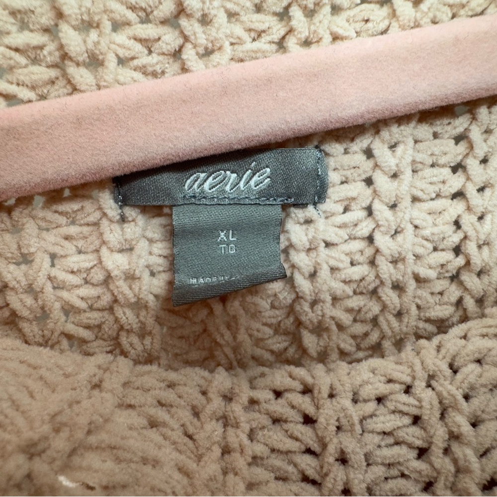 Aerie Womens Soft Knit Cowl Neck Sweater - Beige Size XL - Picture 4 of 5